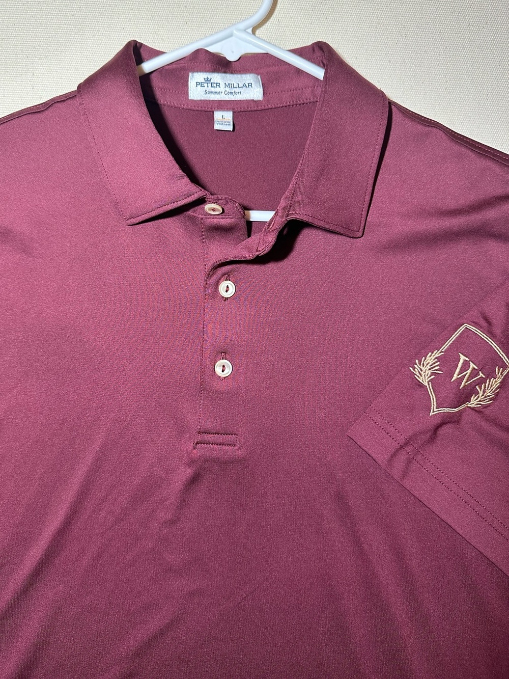 Peter Millar Summer Comfort Men's Maroon Golf Polo Shirt